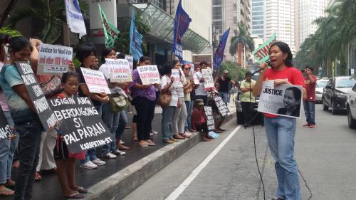 Jang Monte, sister of slain NPA Recca Monte, cry out for justice at OPAPP
